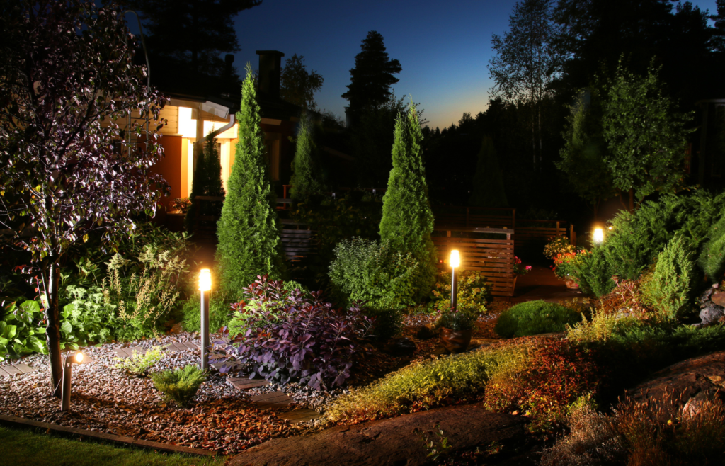 custom lighting in backyard custom lighting in backyard